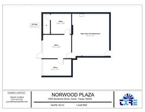 1550 Norwood Dr, Hurst, TX à louer Plan d’étage– Image 1 sur 1