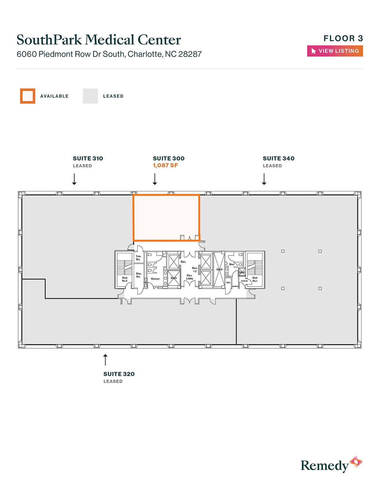 6060 Piedmont Row Dr S, Charlotte, NC à louer Plan d’étage– Image 1 sur 1
