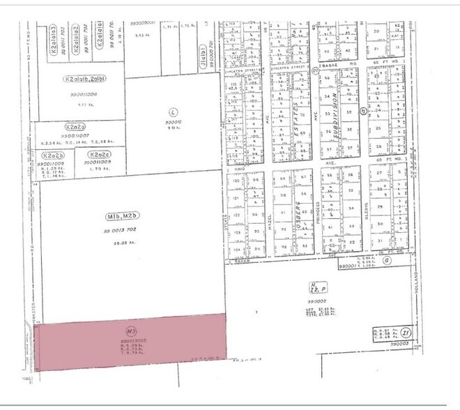 9.79 Acres- Inkster Rd, Taylor, MI à vendre - Plan cadastral – Image 2 sur 2