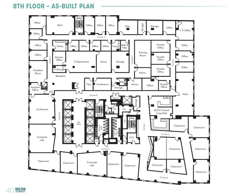 40 Rector St, New York, NY 10006 - Lot 8th Floor -  - Plan d’étage - Image 1 of 2