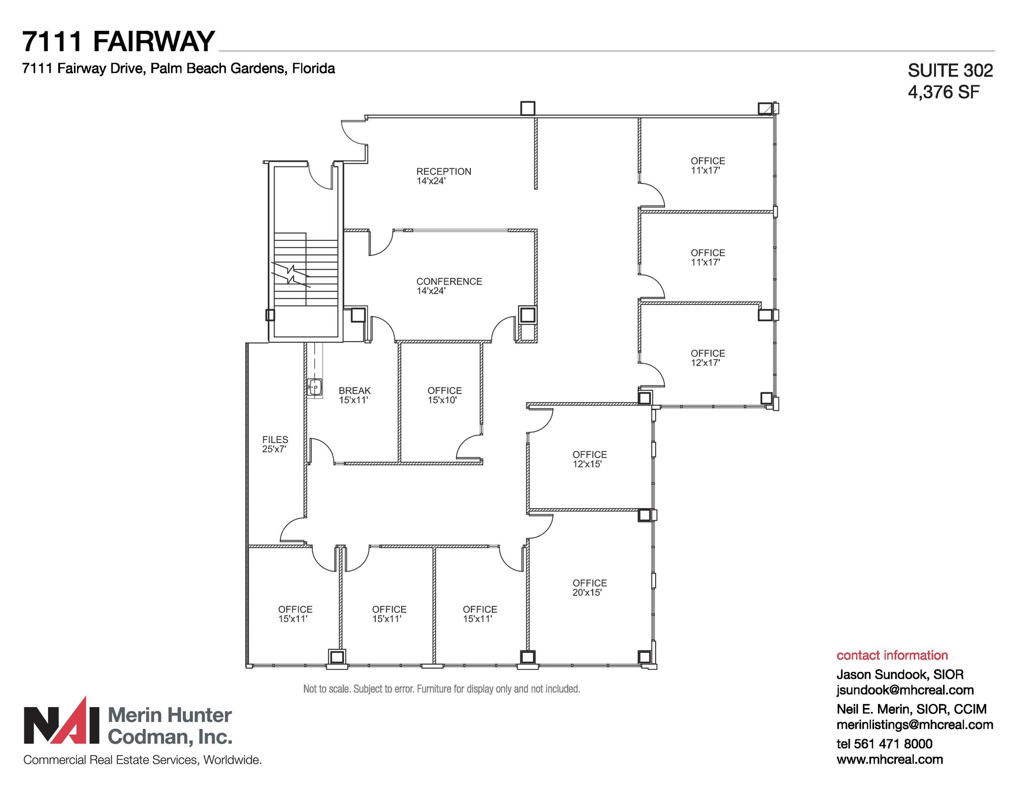 7108-7121 Fairway Dr, Palm Beach Gardens, FL à louer Plan d’étage– Image 1 sur 8