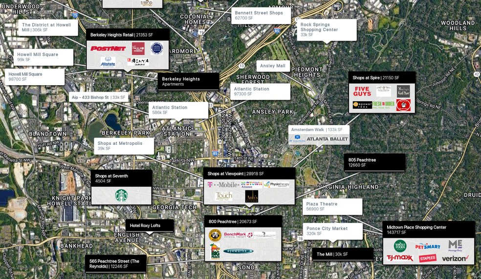 855 Peachtree St, Atlanta, GA à louer - Photo de l’immeuble – Image 3 sur 8