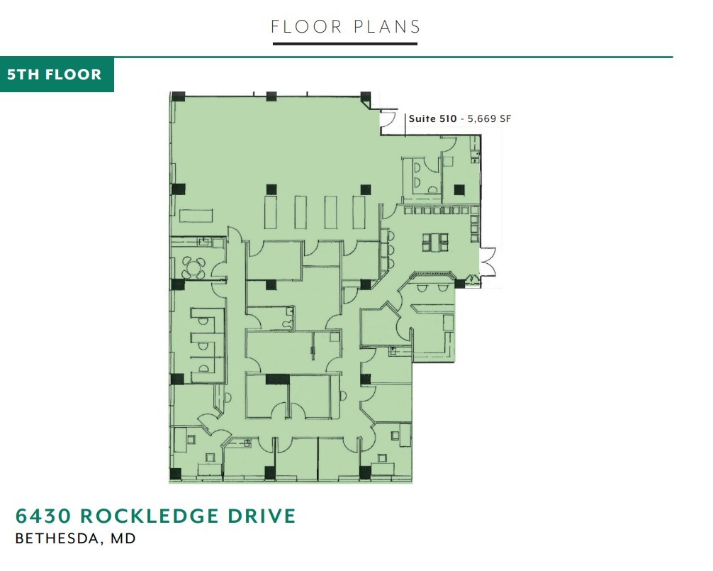 6430 Rockledge Dr, Bethesda, MD à louer Plan d’étage– Image 1 sur 1