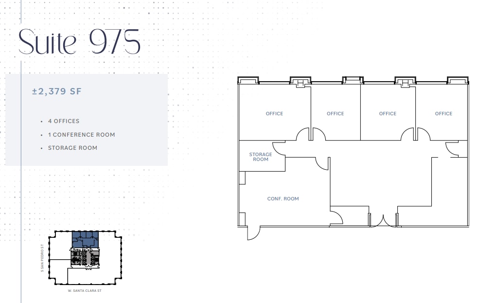 160 W Santa Clara St, San Jose, CA à louer Plan d’étage– Image 1 sur 1