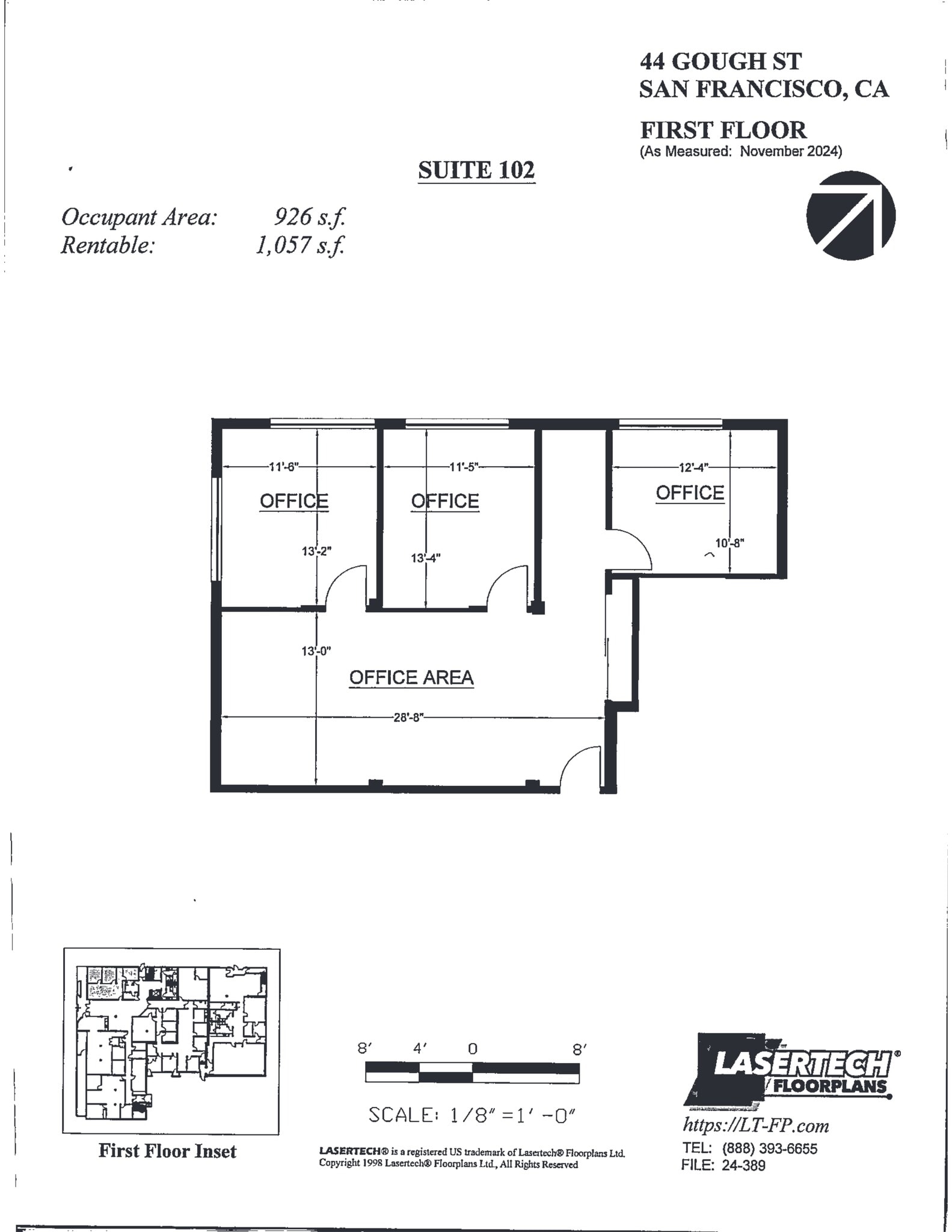 44 Gough St, San Francisco, CA à louer Plan de site– Image 1 sur 1
