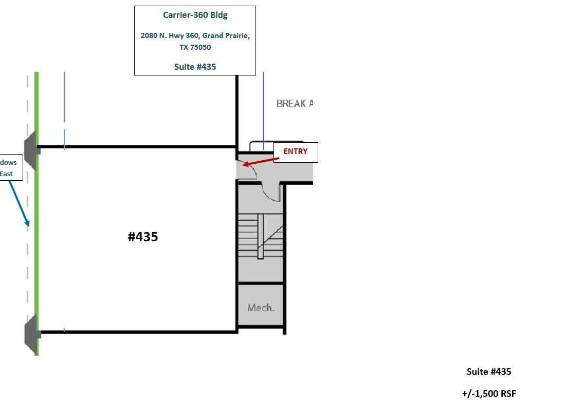 2080 N State Highway 360, Grand Prairie, TX à louer Plan d’étage– Image 1 sur 1