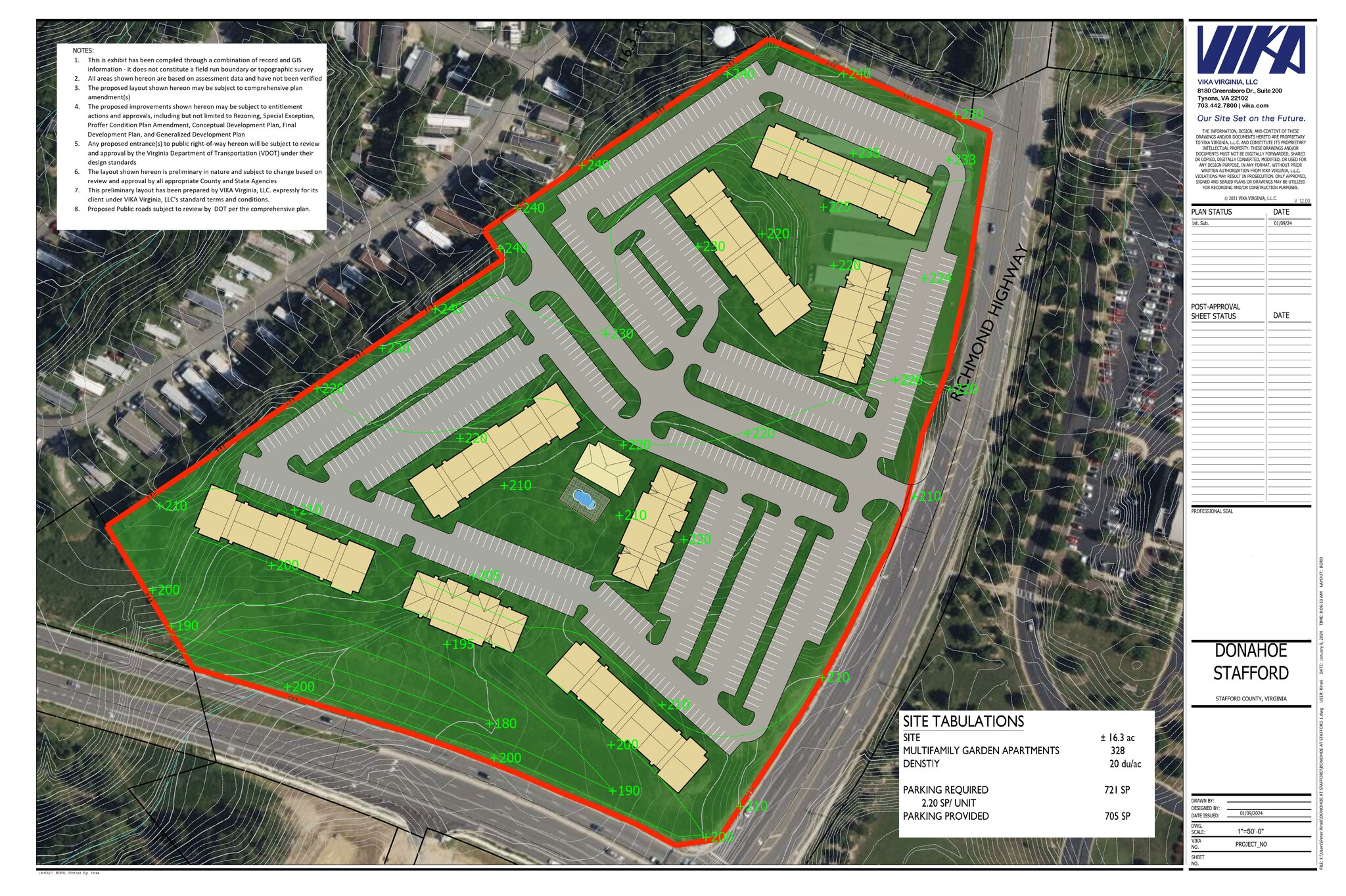 2023 Richmond Hwy, Stafford, VA à vendre Plan de site– Image 1 sur 3