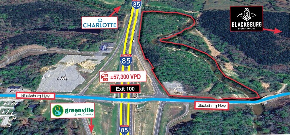 NPA Blacksburg Hwy, Blacksburg, SC à vendre - Photo principale – Image 1 sur 3