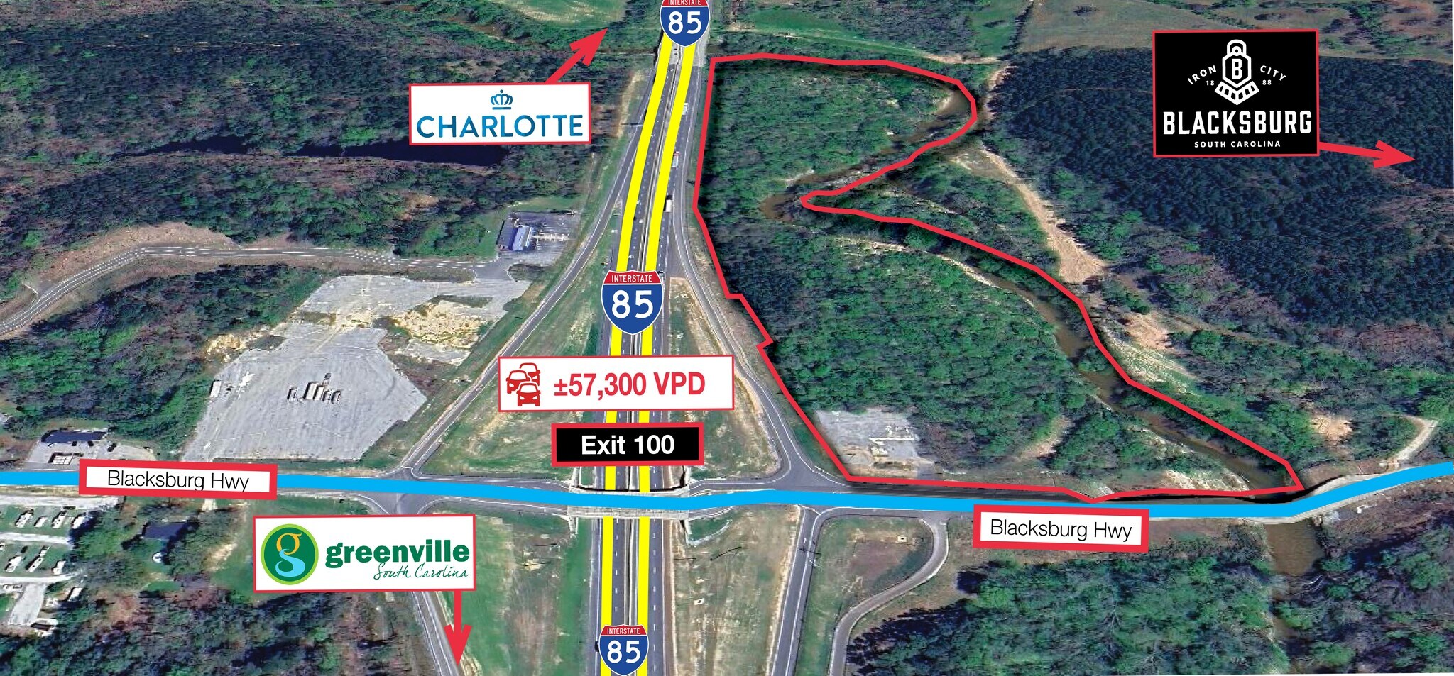 NPA Blacksburg Hwy, Blacksburg, SC à vendre Photo principale– Image 1 sur 4