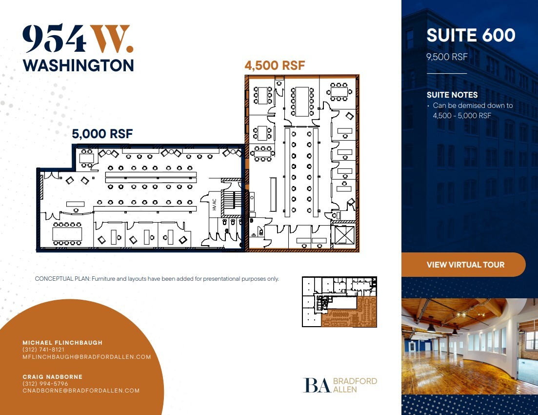 954 W Washington Blvd, Chicago, IL à louer Plan d’étage– Image 1 sur 19