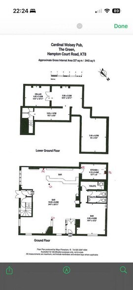 Hampton Court Rd, East Molesey à louer - Plan d’étage – Image 3 sur 3