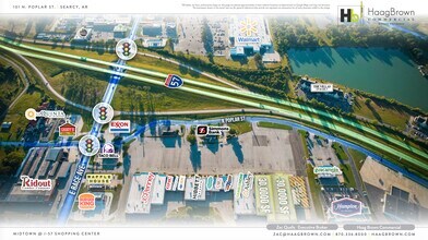 101 N Poplar St, Searcy, AR - VUE AÉRIENNE  vue de carte - Image1