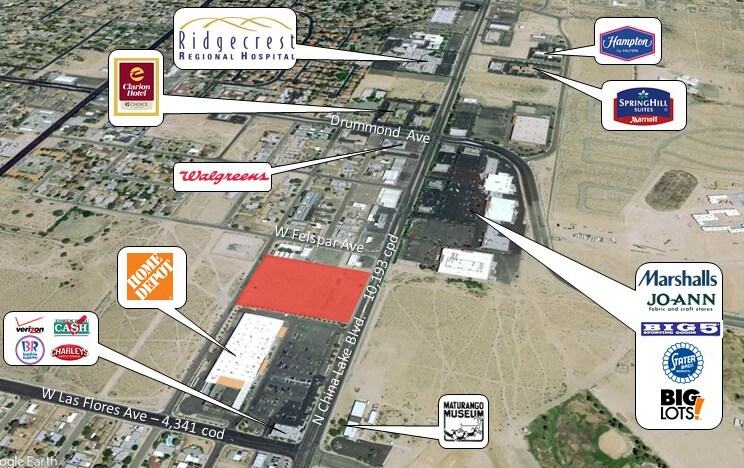 575 N China Lake Blvd, Ridgecrest, CA à vendre - Photo principale – Image 1 sur 2