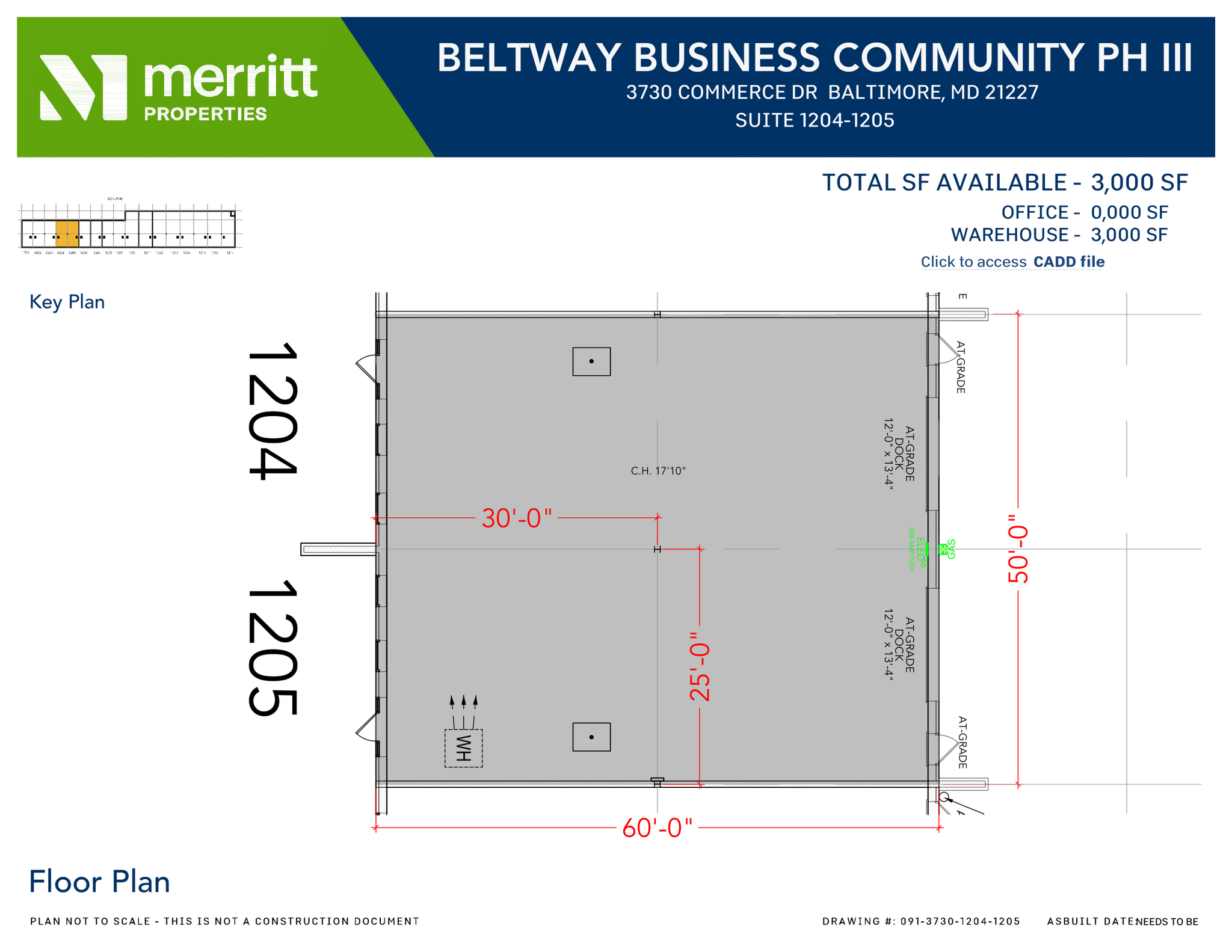 3700 Commerce Dr, Baltimore, MD à louer Plan d’étage– Image 1 sur 1