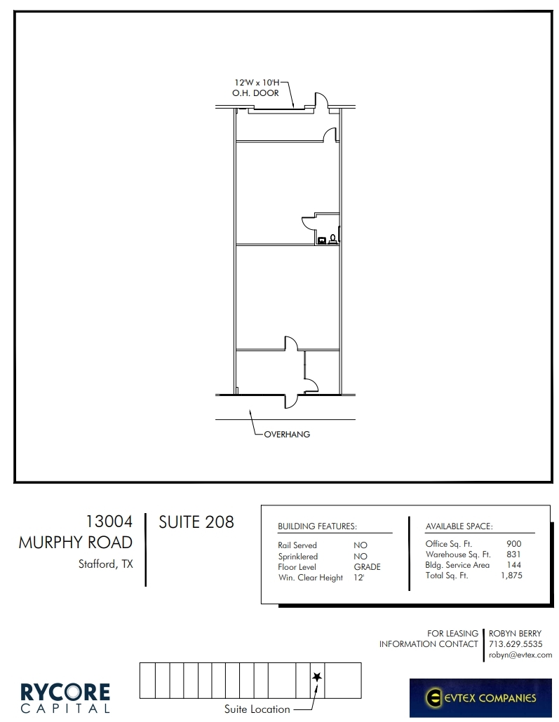 13000 Murphy Rd, Stafford, TX à louer Plan d’étage– Image 1 sur 1