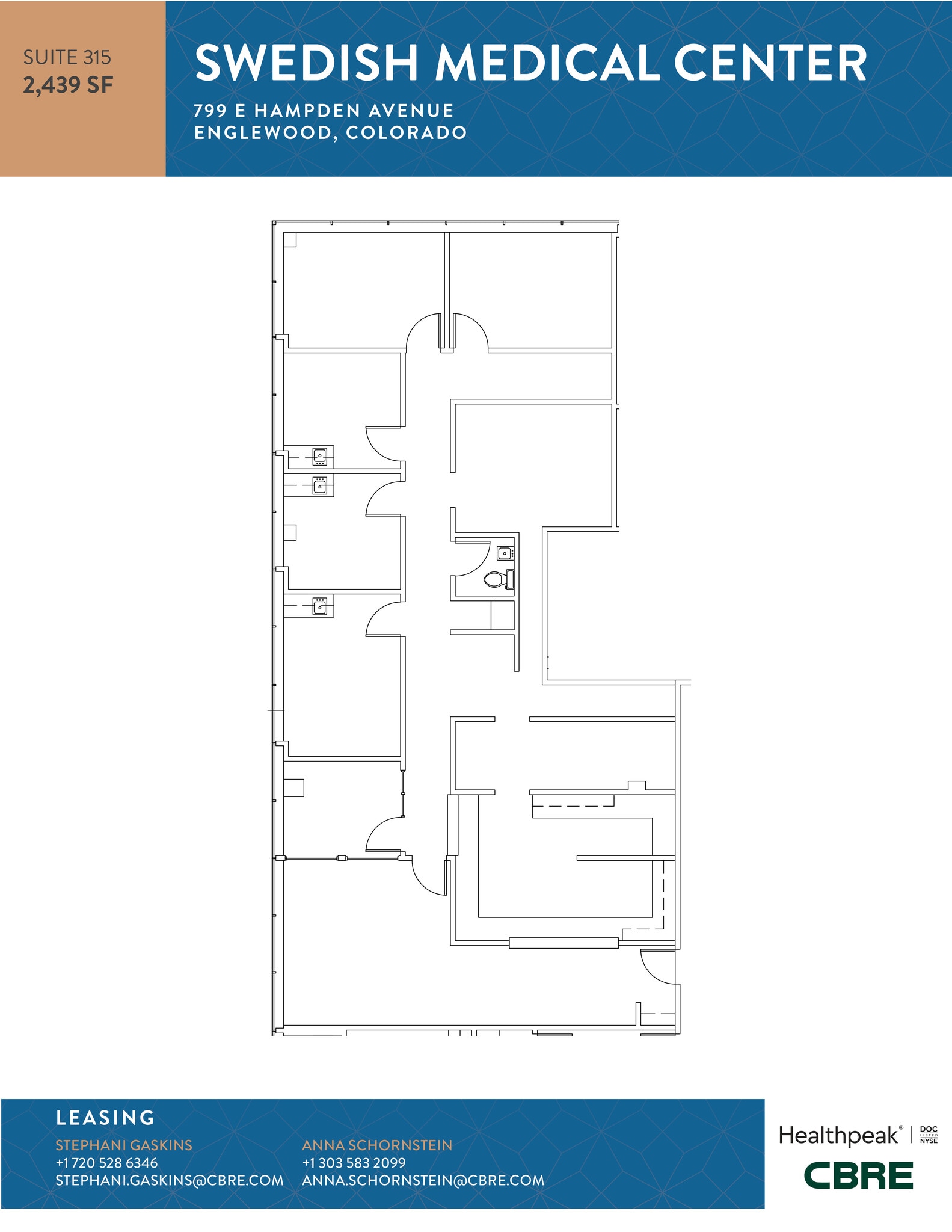 701 E Hampden Ave, Englewood, CO à louer Plan d’étage– Image 1 sur 1