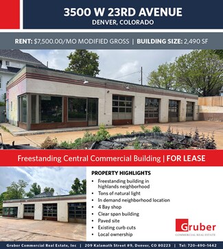 Plus de détails pour 3500 W 23rd Ave, Denver, CO - Local commercial à louer
