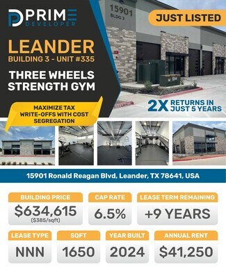 Plus de détails pour 15893 Ronald W Reagan Blvd, Leander, TX - Local d’activités à vendre