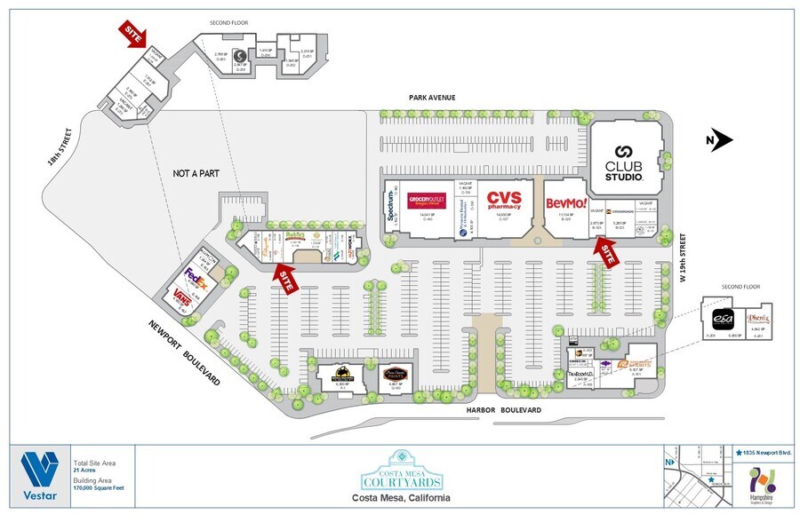 1835 Newport Blvd, Costa Mesa, CA à louer - Plan de site – Image 2 sur 6
