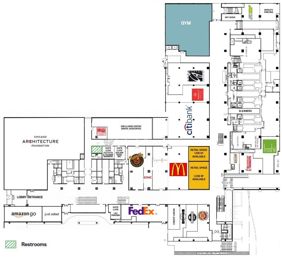 233 N Michigan Ave, Chicago, IL à louer Plan d’étage– Image 1 sur 1