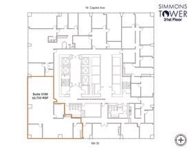 425 W Capitol Ave, Little Rock, AR à louer Plan d’étage– Image 1 sur 2