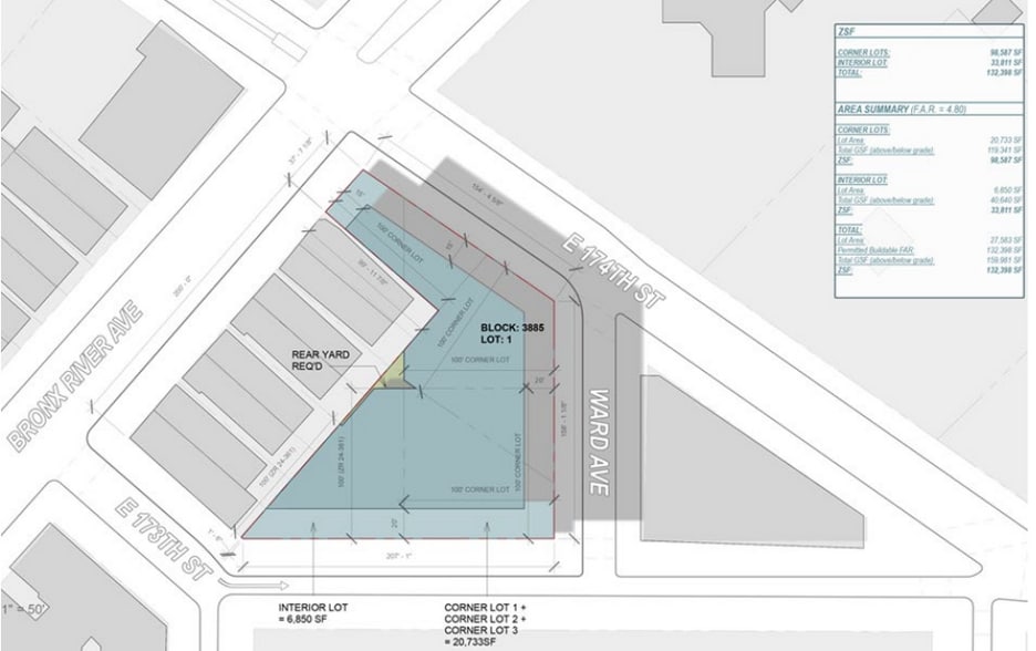 1544 E 174th St, Bronx, NY à vendre - Plan de site – Image 3 sur 4