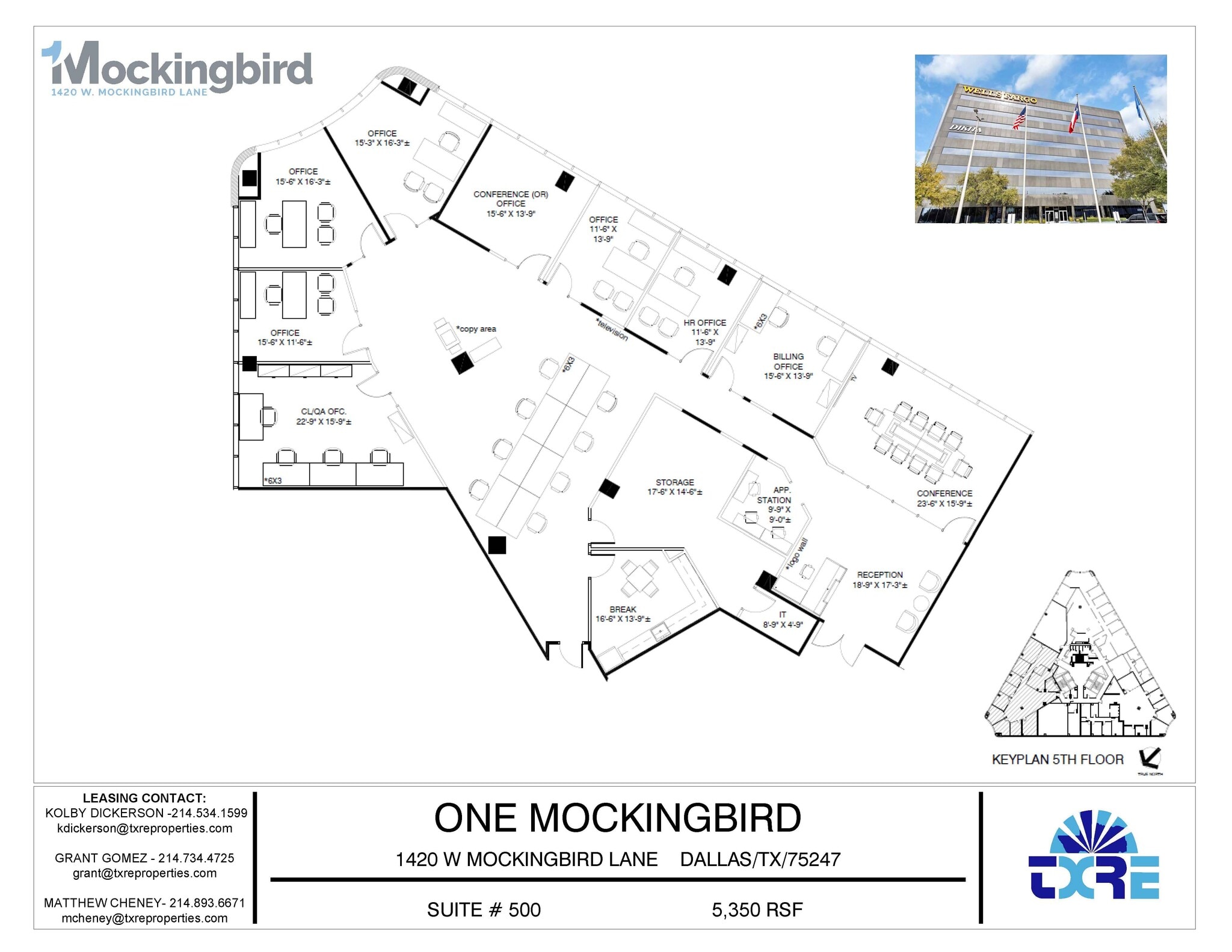 1420 W Mockingbird Ln, Dallas, TX à louer Plan d’étage– Image 1 sur 1