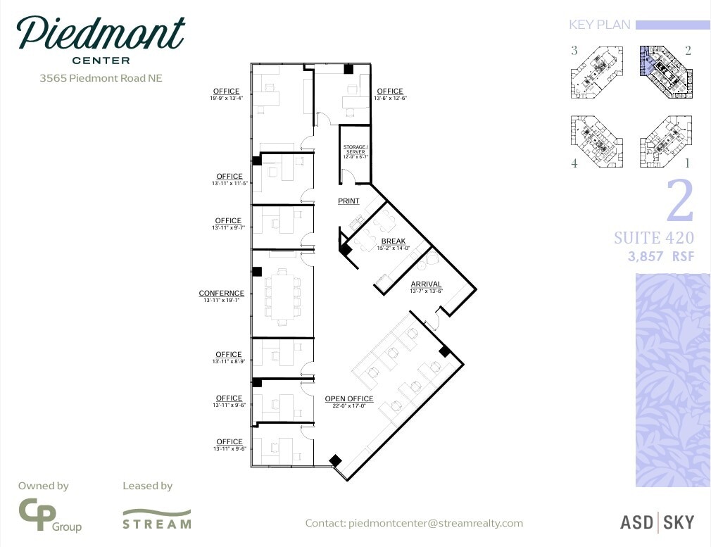 3495 Piedmont Rd NE, Atlanta, GA à louer Plan d’étage– Image 1 sur 1