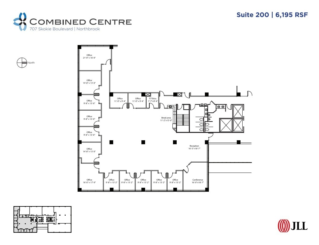 707 Skokie Blvd, Northbrook, IL à louer Plan d’étage– Image 1 sur 1