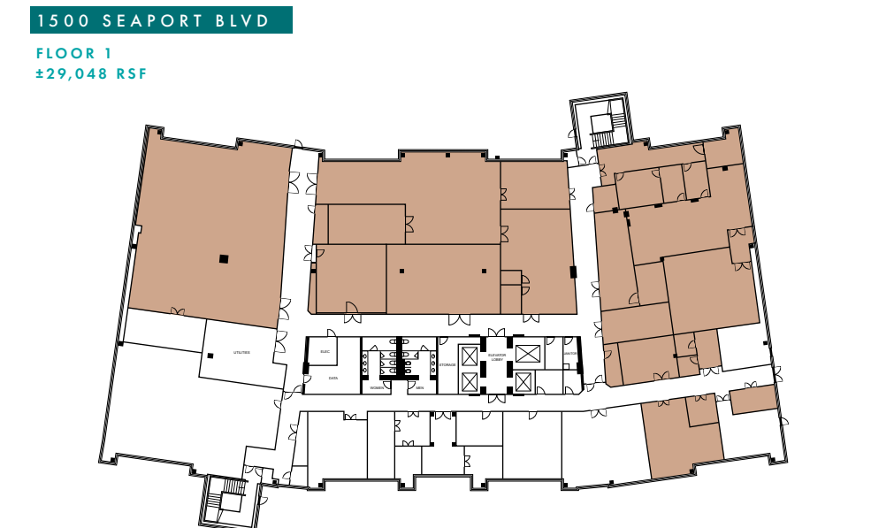 2000 Seaport Blvd, Redwood City, CA à louer Plan d’étage– Image 1 sur 1