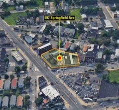 597-605 Springfield Ave, Newark, NJ - Vue aérienne vue de carte