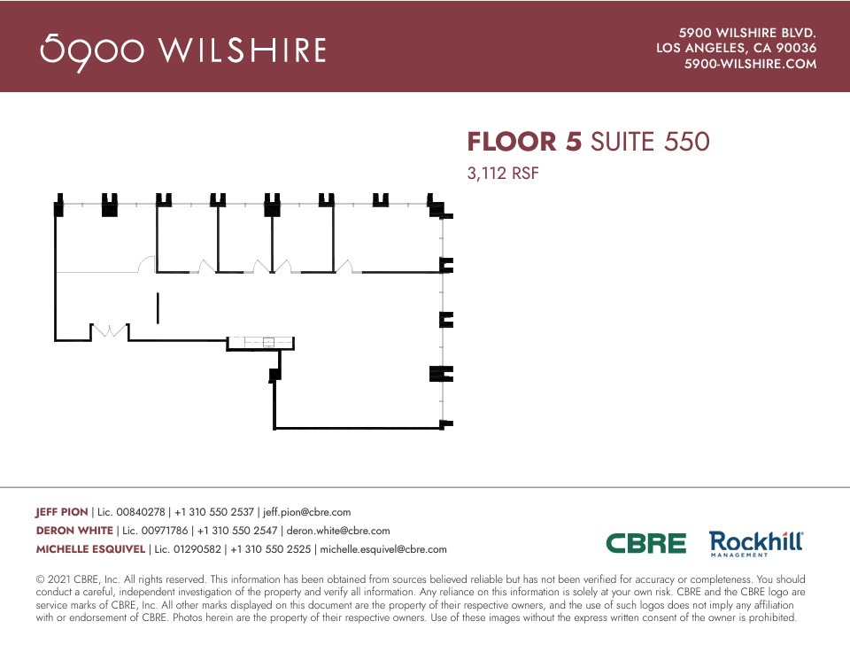 5900 Wilshire Blvd, Los Angeles, CA à louer Plan d’étage– Image 1 sur 1