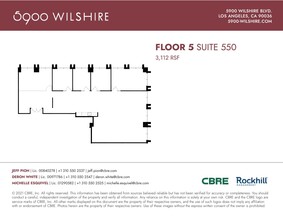 5900 Wilshire Blvd, Los Angeles, CA à louer Plan d’étage– Image 1 sur 1