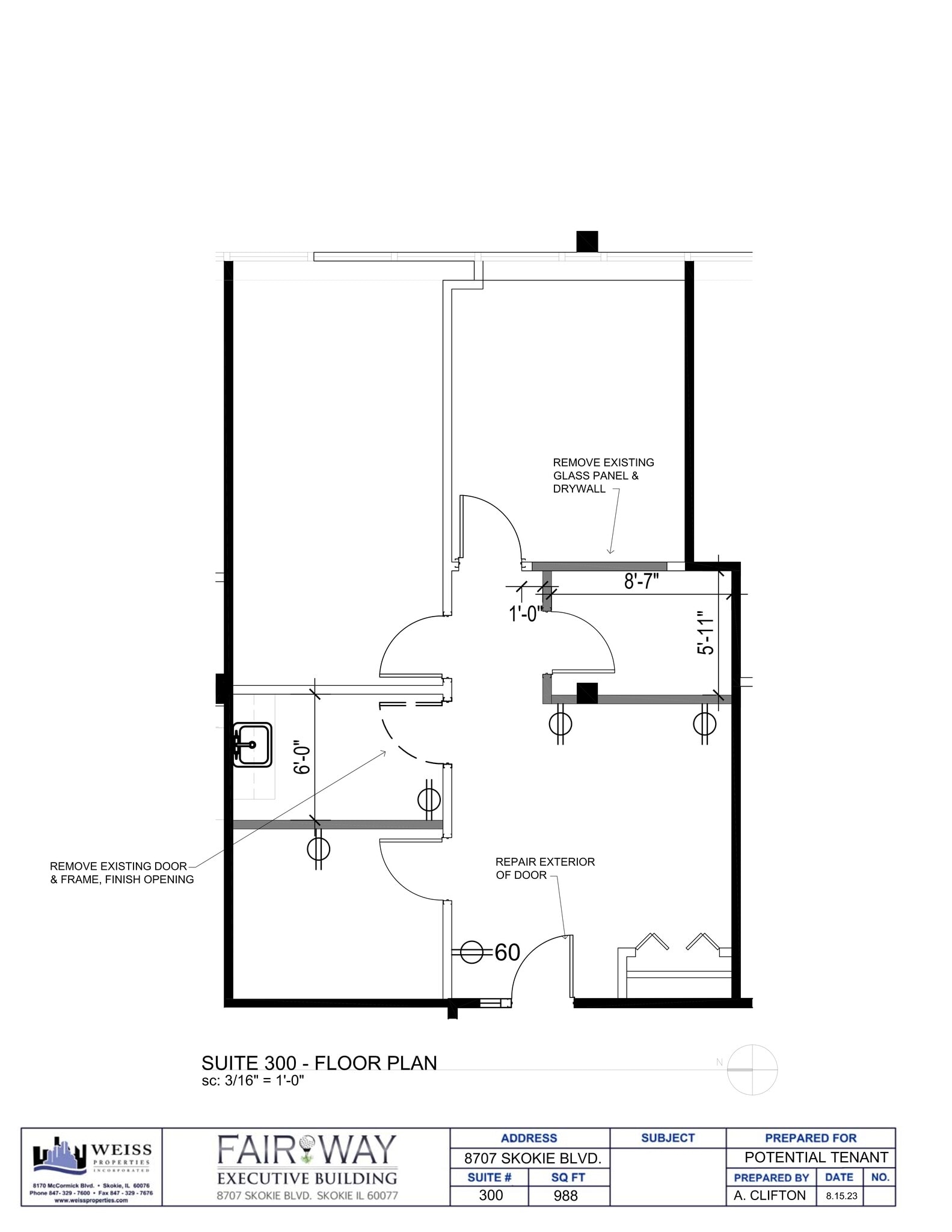 8707 Skokie Blvd, Skokie, IL à louer Plan de site– Image 1 sur 1