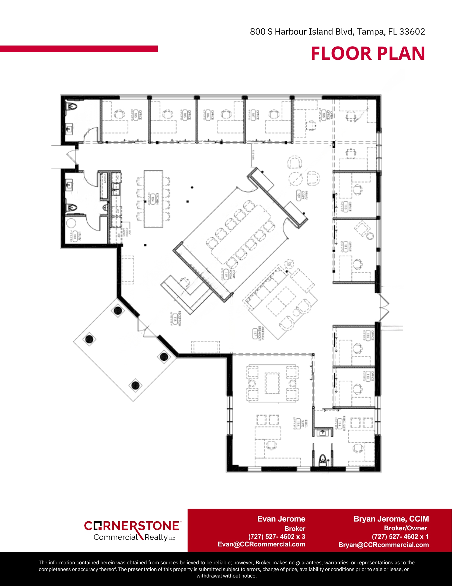 800 S Harbour Island Blvd, Tampa, FL à louer Plan d’étage– Image 1 sur 1