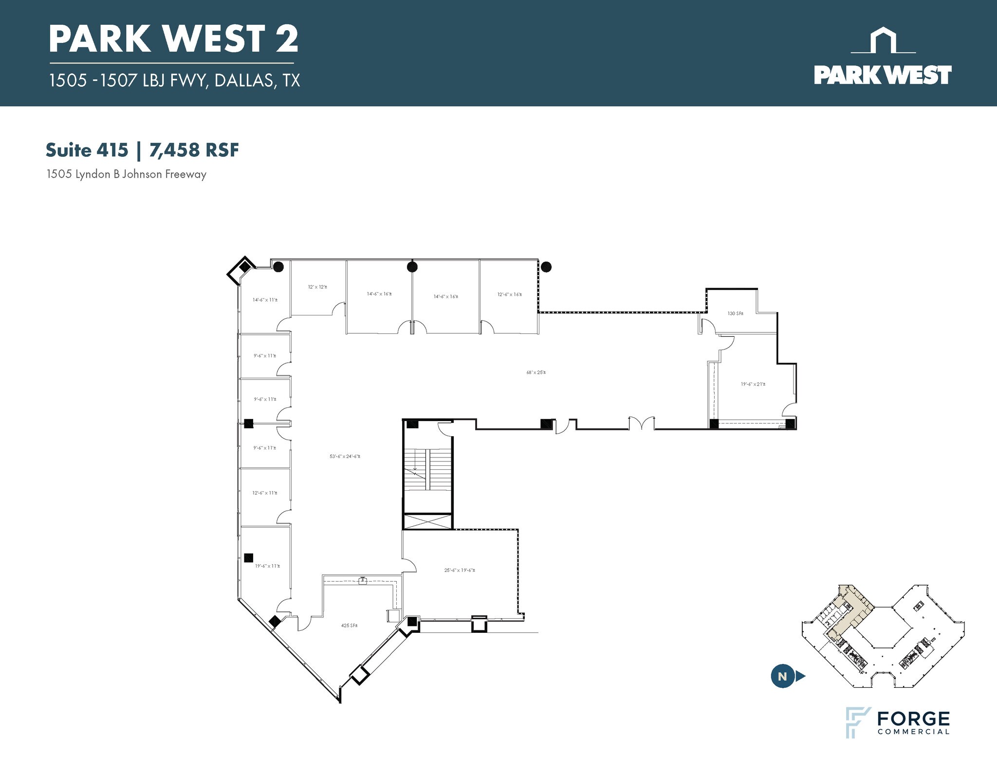 1501-1507 Lyndon B Johnson Fwy, Dallas, TX à louer Plan d’étage– Image 1 sur 2