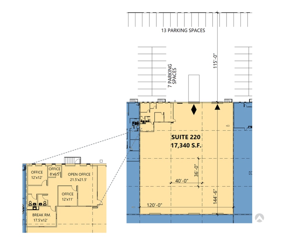 151 Regal Row, Dallas, TX à louer Plan d’étage– Image 1 sur 1