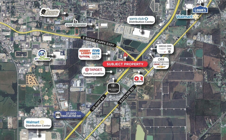 Beebe Capps Expy, Searcy, AR à vendre - Aérien – Image 2 sur 4