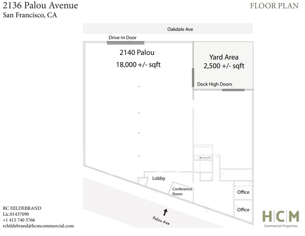 2136-2140 Palou Ave, San Francisco, CA à vendre Plan d’étage– Image 1 sur 1