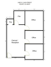 2-24 W Cass St, Joliet, IL à louer Plan d’étage– Image 1 sur 1
