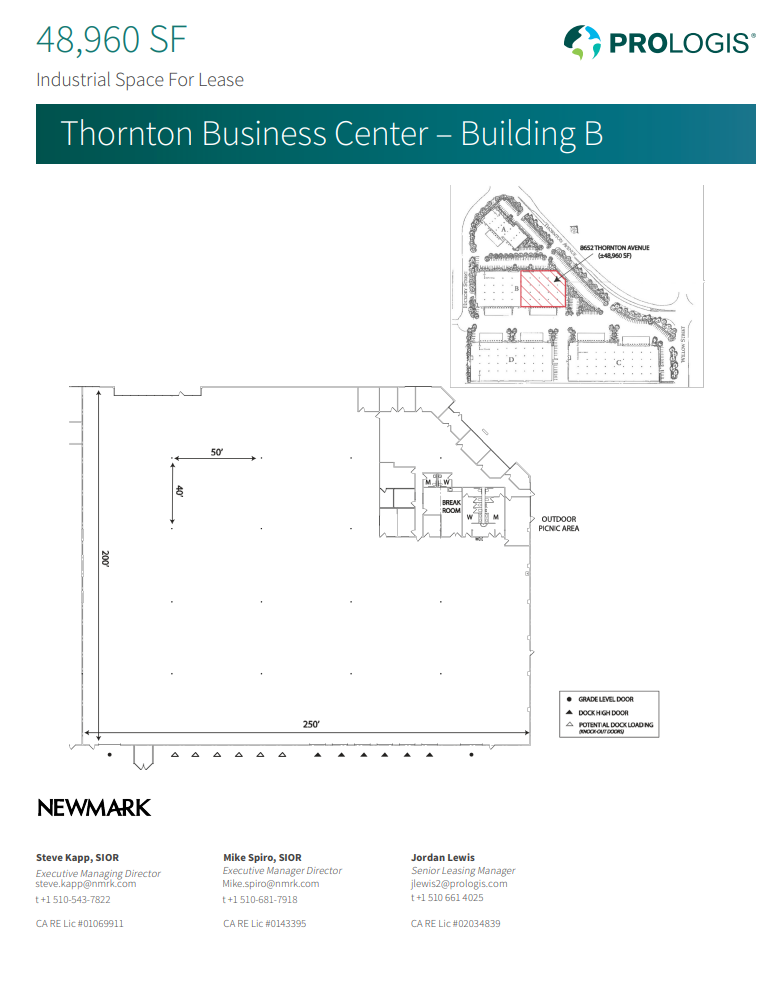 8602-8624 Thornton Ave, Newark, CA à louer Plan d’étage– Image 1 sur 1