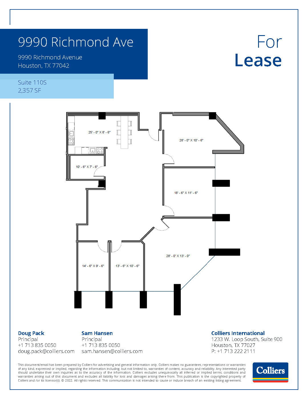 9990 Richmond Ave, Houston, TX à louer Plan d’étage– Image 1 sur 1