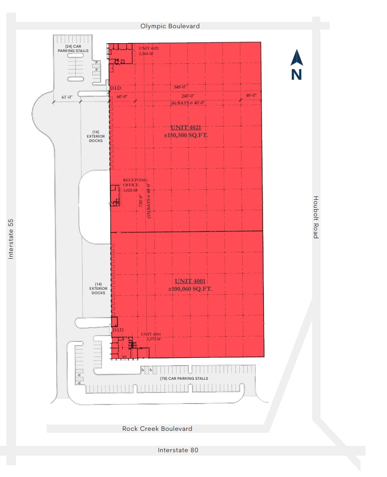 4100 Rock Creek Blvd, Joliet, IL à louer Plan de site– Image 1 sur 1