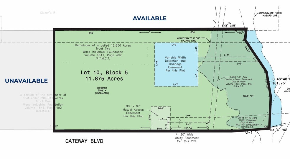 2401 Texas Central Pky, Waco, TX à vendre - Plan cadastral – Image 2 sur 4