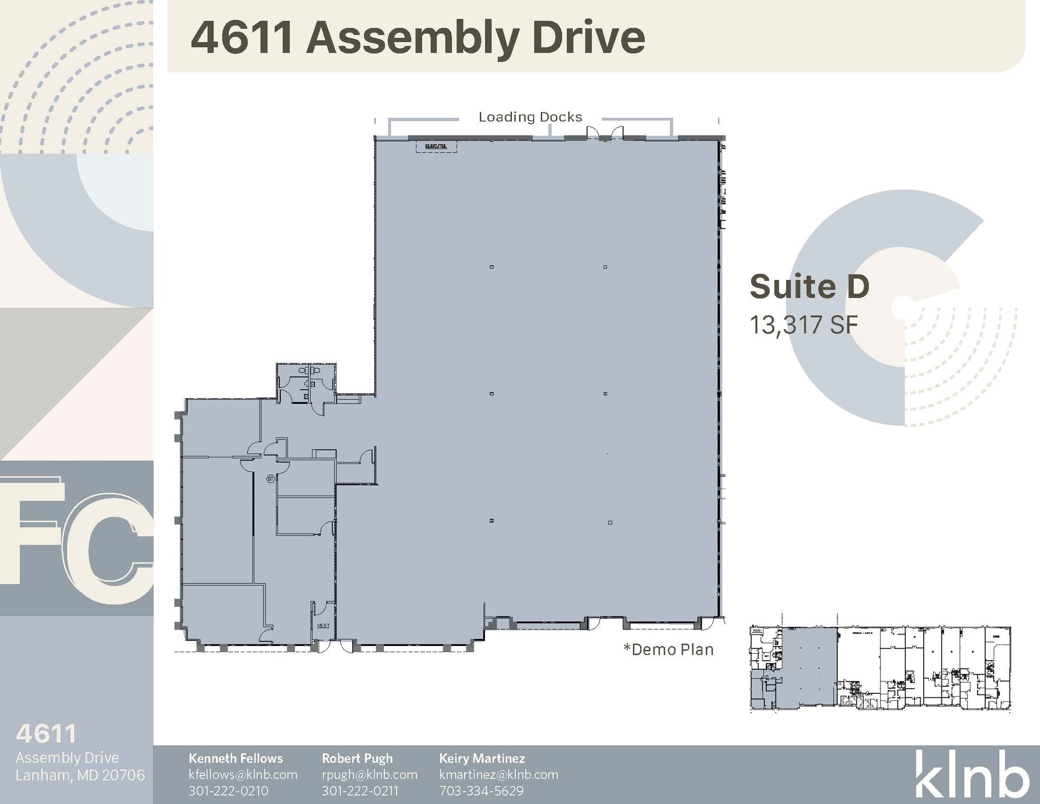 4611 Assembly Dr, Lanham, MD à louer Plan d’étage– Image 1 sur 1