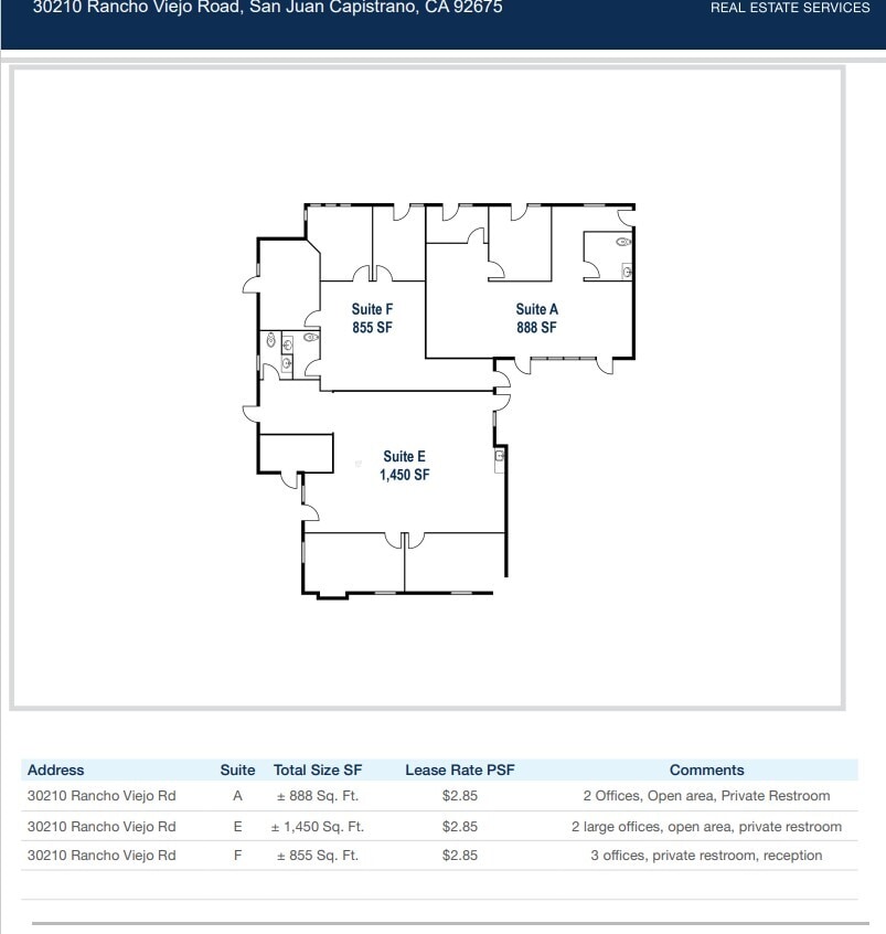 30210 Rancho Viejo Rd, San Juan Capistrano, CA à louer Plan d’étage– Image 1 sur 1