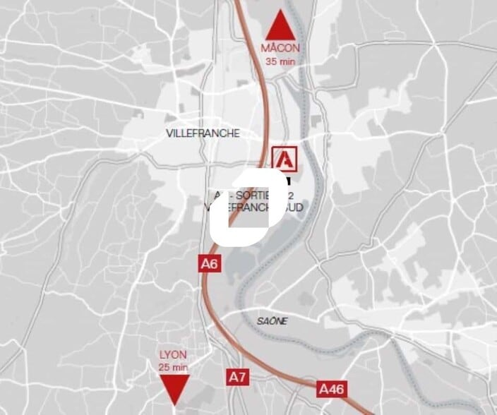 Bureau dans Villefranche-sur-Saône à louer - Plan d’étage – Image 2 sur 4