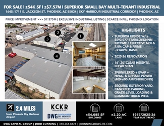 Plus de détails pour 1645-1711 E Jackson St, Phoenix, AZ - Industriel/Logistique à vendre