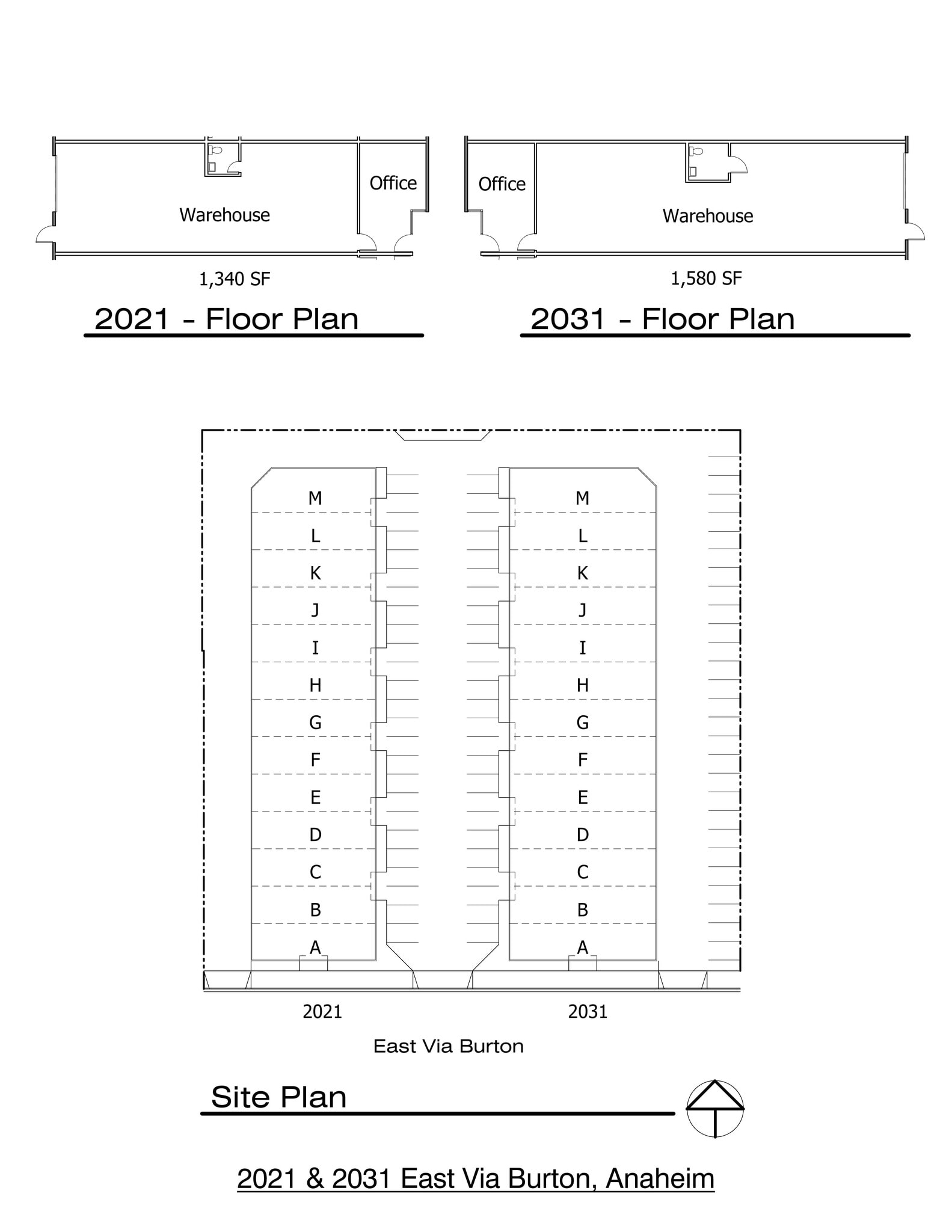 2031 E Via Burton St, Anaheim, CA à louer Plan de site– Image 1 sur 1