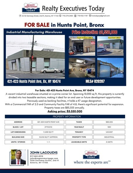 421 Hunts Point Ave, Bronx, NY à vendre - Photo de l’immeuble – Image 1 sur 10